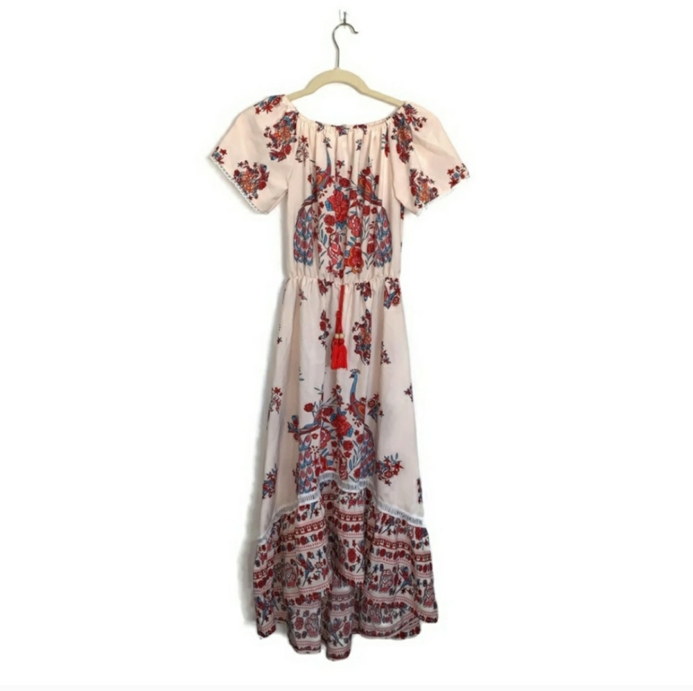 NWOTChicWish Flower and Peacock Off Shoulder Dress